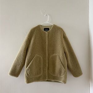 Zara Beige/Tan teddy Outerwear